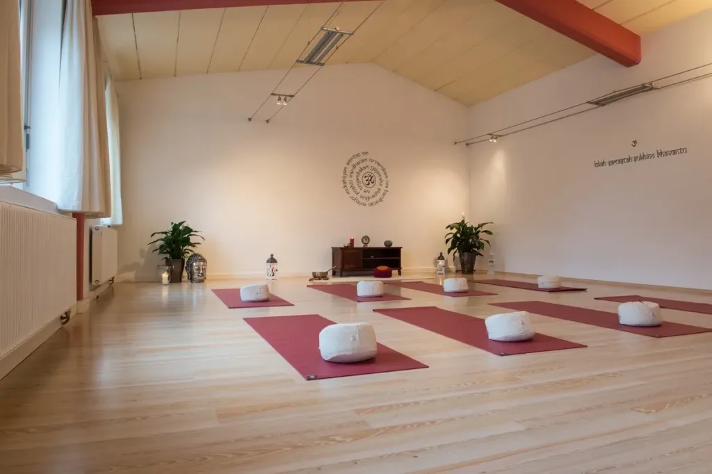 Yogaraum in Schorndorf mit Matten und Yogakissen